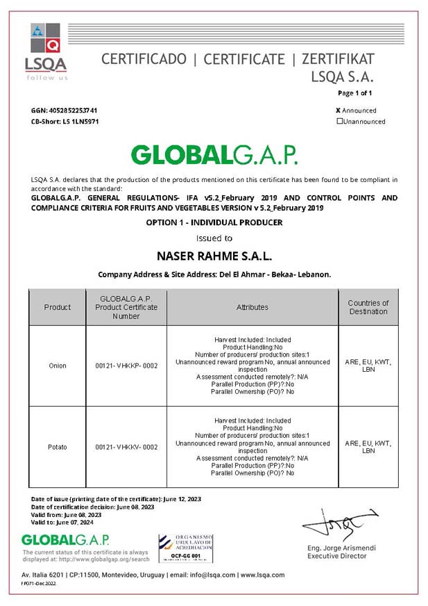 global gap certification